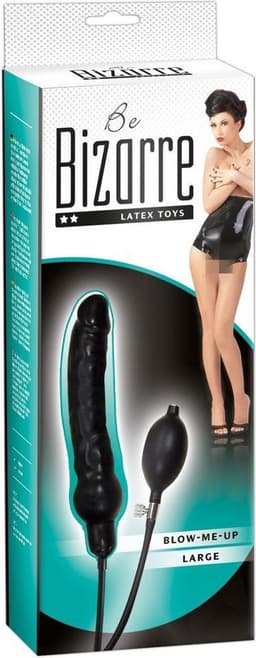 You2Toys – Latex Opblaasbare Dildo van Natuurlijk Materiaal met Schuimkern voor Eenvoudig Gebruik – 25 cm – Zwart — thumbnail 4