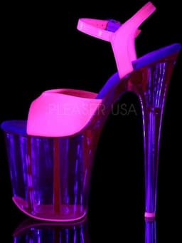Pleaser - FLAMINGO-809UVT Sandaal met enkelband, Paaldans schoenen - Paaldans schoenen - 39 Shoes - Roze — thumbnail 3