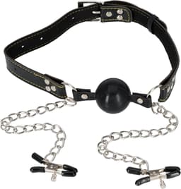 Fetish Fantasy Extreme FF Ball Gag & Nipple - Gag Ball - Zwart — thumbnail 8