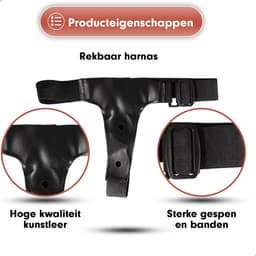 Intenz® Dubbelzijdig Voorbind dildo - Strap on - Siliconen - Sex toys voor koppels - 16.5 cm — thumbnail 2