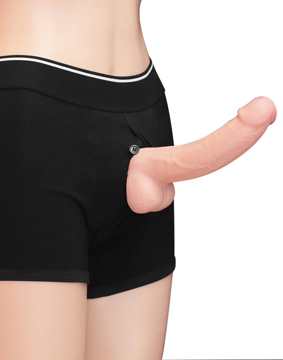 Lovetoy - Unisex Strap-on Short - Zwart - Maat L — afbeelding 1