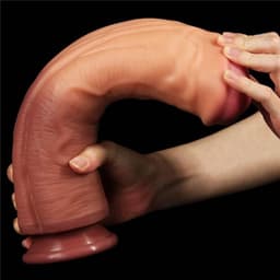 Lovetoy - XXL Dildo - Dual layered Platinum Silicone Cock - 30 cm lang en modder vet — thumbnail 17