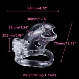 BRUTUS Shark Cage - Chastity Cage Kuisheidskooi - Clear — thumbnail 3