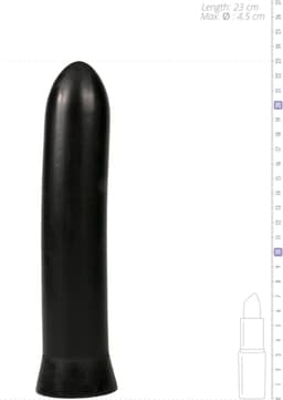All Black Klassieke zwarte dildo 22.5 cm — thumbnail 5