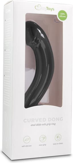 EasyToys - Siliconen Prostaat Dildo met Handvat - Dildo's - Sex Toys voor Vrouwen en Mannen - Zwart — thumbnail 3