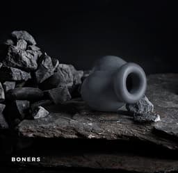 Boners - Liquid Silicone Ballstretcher - Ballenspreider - Bondage - Sex Toys voor Mannen - Eikelring - BDSM Set - Sex Toys voor Mannen - Seksspeeltjes - Grijs — thumbnail 2