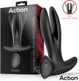 ACTION - Pinsy - Verstelbare Anaal Vibrator - Grote Buttplug - Anaal Dildo Groot - Prostaat Vibrator - Vibrator Voor Mannen en Vrouwen - Zwart — thumbnail 5