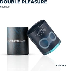 Boners - Siliconen Cockring en Ballstretcher - Seksspeeltjes - Penisring - Cockringen - Sex Toys voor Mannen - Bondage - Eikelring - BDSM Set - Grijs — thumbnail 2