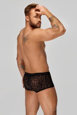Noir Handmade - Leopard flock short Korte broek - 2XL - Zwart — thumbnail 3