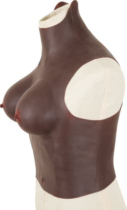 Siliconen Borstprothesen - C-cup - donkere huidskleur -100% hypoallergene medische siliconen - Wearable Borst - Kunstmatige Nep Borst - Valse Borsten - Siliconen Huid - Bodysuit - Crossdresser - Transgender - Travestiet - Cosplay - Body4Everybody — thumbnail 4