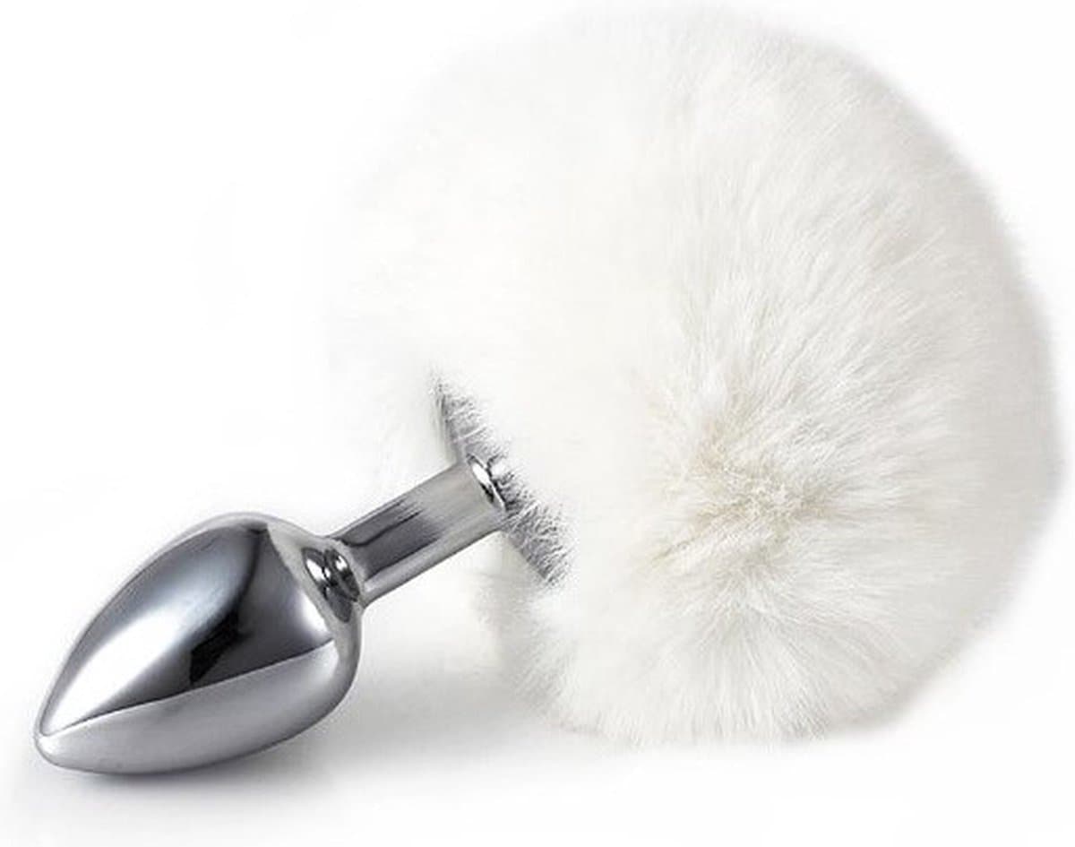 Go Go Gadget - Bunny Tail - ButtPlug - Fluffy Konijnenstaart - Sex Speeltjes - Wit — afbeelding 1