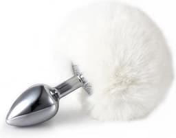 Go Go Gadget - Bunny Tail - ButtPlug - Fluffy Konijnenstaart - Sex Speeltjes - Wit — thumbnail 1