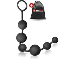 Quick Relief Anal Beads™ - Anale Kralen - Anaalketting - Sex Toys - Buttplug - Vaginale Ballen - Anale Speeltjes - Siliconen - 40 cm lengte - Zwart