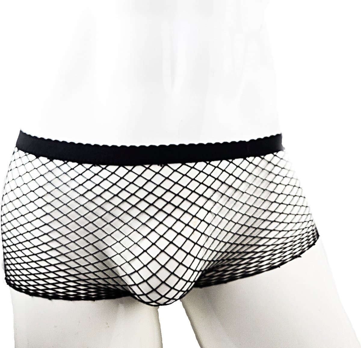 BamBella ® - Boxer short - One size - Sexy Zwart Erotische kant doorzichtige onderbroek Heren — afbeelding 1