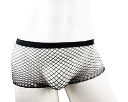 BamBella ® - Boxer short - One size - Sexy Zwart Erotische kant doorzichtige onderbroek Heren