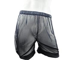BamBella ® - Boxer short - Maat S/M - Sexy Zwart Erotische kant doorzichtige onderbroek Heren