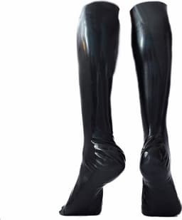 BamBella® - Latex sokken kousen - voetfetisj voeten fetish - erotisch Rubber sok voet halflang — thumbnail 8