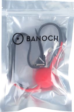 Banoch - Ballgag siliconen met verstelbare band - Rood  - Bal ∅ 4 cm — thumbnail 5