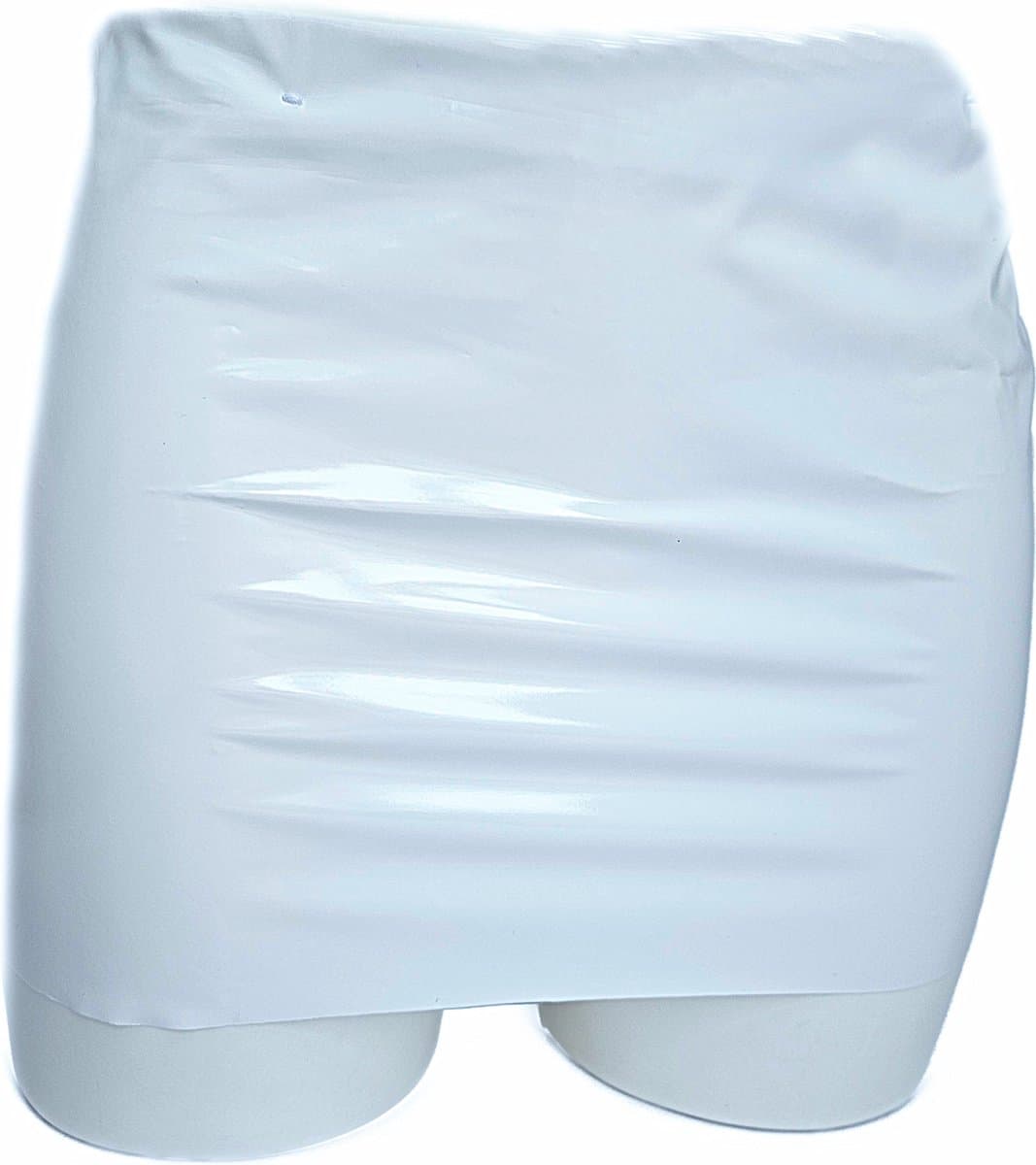 BamBella® - LATEX mini rok Wit - S/M - Sexy Erotische dames fetish kleding - — afbeelding 1