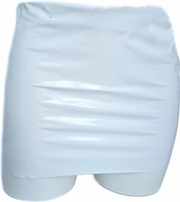 BamBella® - LATEX mini rok Wit - S/M - Sexy Erotische dames fetish kleding - — thumbnail 1