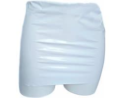 BamBella® - LATEX mini rok Wit - S/M - Sexy Erotische dames fetish kleding -