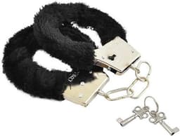 CHPN - Handboeien - Pluche handboeien - Handboeienset - Zwart - Met slot (2 sleutels) - Erotiek - Sexspeeltjes - BDSM - Cadeau — thumbnail 2