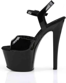 Pleaser - SKY-309 Sandaal met enkelband, Paaldans schoenen - Paaldans schoenen - 37 Shoes - Zwart — thumbnail 3