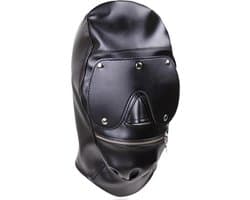 Banoch - Gimp/3 Black - zwart bondage masker van pu leer - bdsm