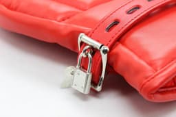 Banoch - Bondage Mittens - PU Leer - Rood - bdsm — thumbnail 3