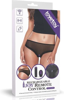LOVETOY Sexy Kanten Slip met Verborgen Vibratie - Draadloze Afstandsbediening - USB Oplaadbaar - Discrete Stimulatie - Spannend Love Toy voor Koppels — thumbnail 2