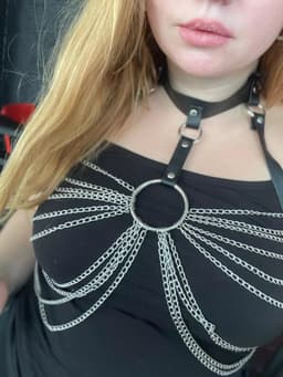 Full Body Harness Leather Belt With Chains | Verstelbaar Harnas met ketting | Sexy Waist Goth Accessories — thumbnail 5
