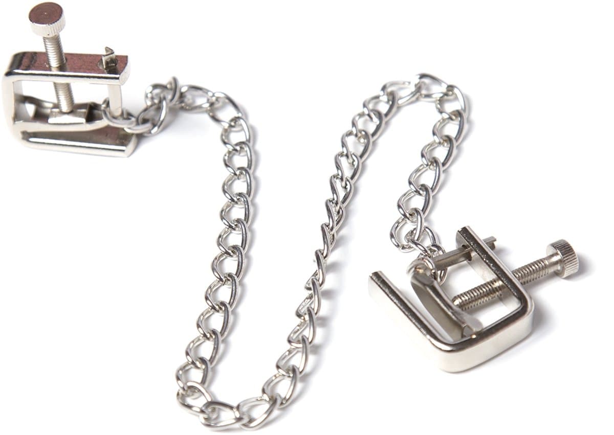 Smart Moves - Vierkante Schroef Tepelklemmen met Ketting - Zilver — afbeelding 1