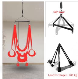 Sex Schommel - Sex Swing Extra Stevig – Seksschommel Met Blinddoek – Seksspeeltjes voor Koppel – Seks Schommel BDSM – Erotiek Toys - Sex Sling – Love Swing – Discreet Verpakt - Rood — thumbnail 6