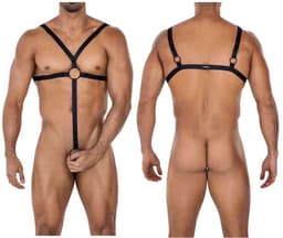 Cut4Men - C-Ring Gekruist Harnas - Tuigje - Zwart — thumbnail 8