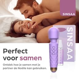 Sinsaa Vibrators voor Vrouwen - Clitoris Stimulator - Clitoris Vibrator - Sex Toys voor Vrouwen - Sexspeeltjes voor Koppels - Magic Wand Vibrator - Fluisterstil - Waterdicht - Incl. Cleaning Spray - Giftset - Paars — thumbnail 3