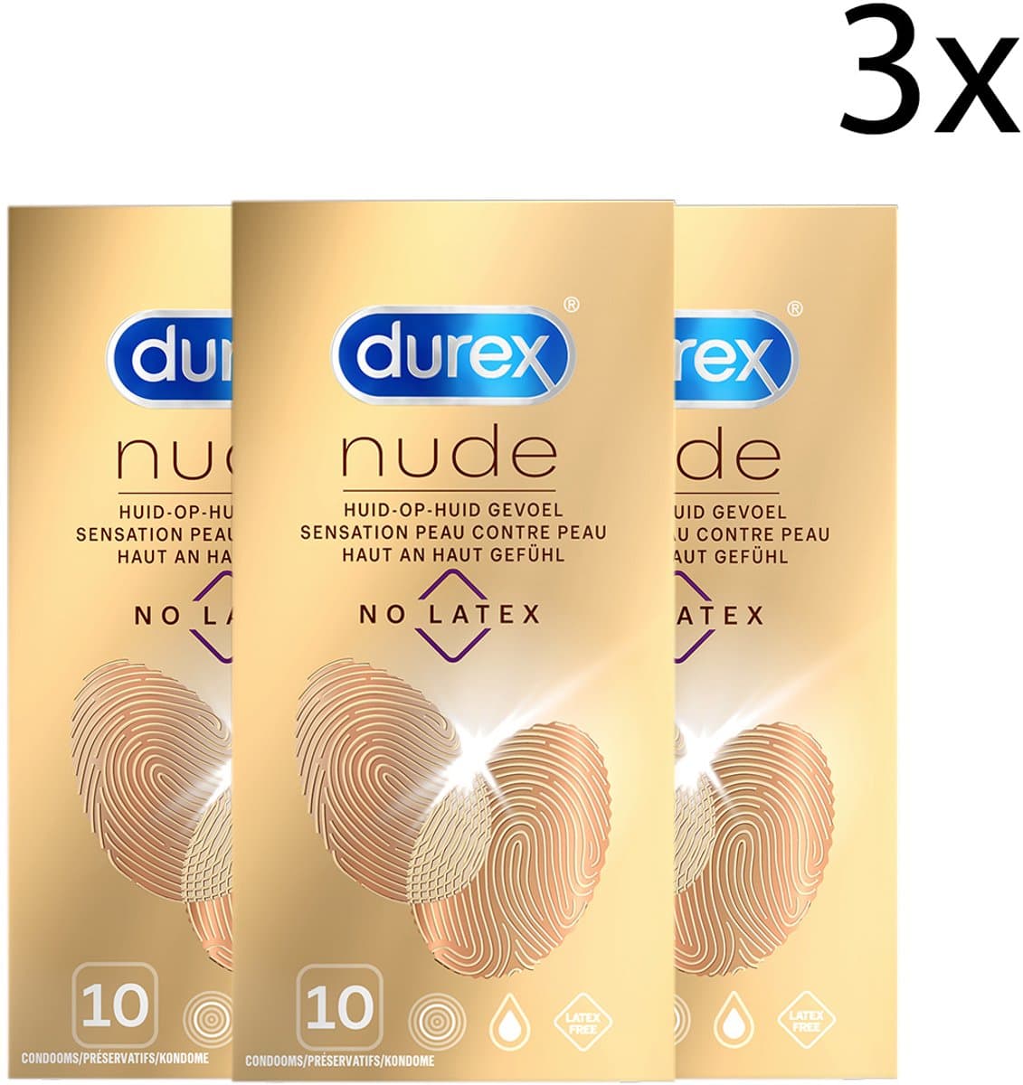Durex Condooms Nude - Latexvrij - 3x 10 stuks — afbeelding 1