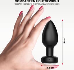LoveVlijt - Vibrerende Buttplug met App - Wereldwijd Bereik - Sex Toys voor Koppels, Mannen en Vrouwen - Op Afstand te Besturen - Anaal Dildo - Waterdicht - Anaal Vibrator - Buttplug - Anale Speeltjes - Inclusief Bullet Vibrator - Intense Orgasmes — thumbnail 5