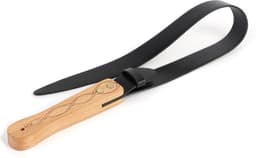 Nooitmeersaai - PU leren paddle met hout handvat - 74cm - verstelbaar — thumbnail 1