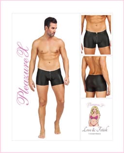 PleazureX leren boxer met rits kruis - Sexy - Heren ondegoed - onweerstaanbaar - heren lingerie - Maat L — thumbnail 4