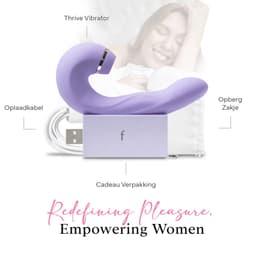 Fae® Vibrator voor Vrouwen - Clitoris & G spot Stimulator - Zuig en druk functie - Penetratie Dildo - Sex Toys voor Vrouwen en koppels - Seksspeeltjes - Thrive Series - Periwinkle Purple — thumbnail 8
