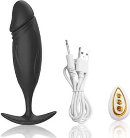 Draagbare anale plug vibrator - Vibrerend ei met handvat - Pocketsize - Remote control - 10 vibratiestanden - USB Oplaadbaar - Buttplug - Prostaat — thumbnail 1