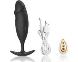 Draagbare anale plug vibrator - Vibrerend ei met handvat - Pocketsize - Remote control - 10 vibratiestanden - USB Oplaadbaar - Buttplug - Prostaat