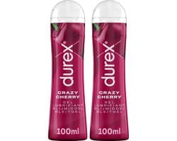 Durex - Glijmiddel - Crazy Cherry - Kers - waterbasis - 100ML x2