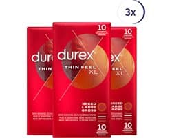 Durex Condooms Thin Feel XL 10st - 3 Stuks - Voordeelverpakking