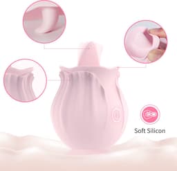 Likkende Tong Vibrator Licking Roze Clitoris sex toys voor Vrouwen — thumbnail 1