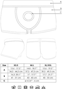 Shots - Ouch! OU825BLKXLXXL1 - Vibrating Strap-on Boxer - Black - XL/XXL — thumbnail 2