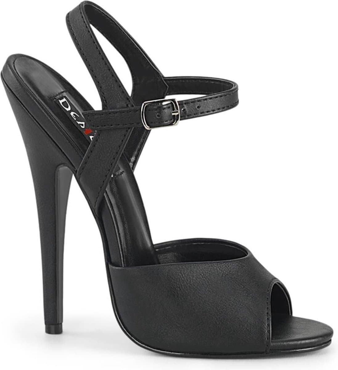 Devious - DOMINA-109 Sandaal met enkelband, Paaldans schoenen - US 14 - 45 Shoes - Zwart — afbeelding 1