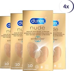 Durex Condooms Nude Extra Lube 10st - 4 Stuks - Voordeelverpakking — thumbnail 1
