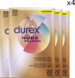 Durex - Condooms - Nude - Latexvrij - 4x 20 stuks — thumbnail 1