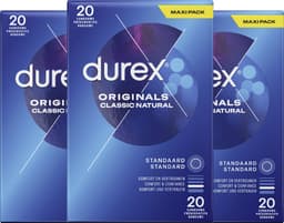 Durex Condooms - Classic Natural 20st x3 - Voordeelverpakking — thumbnail 1